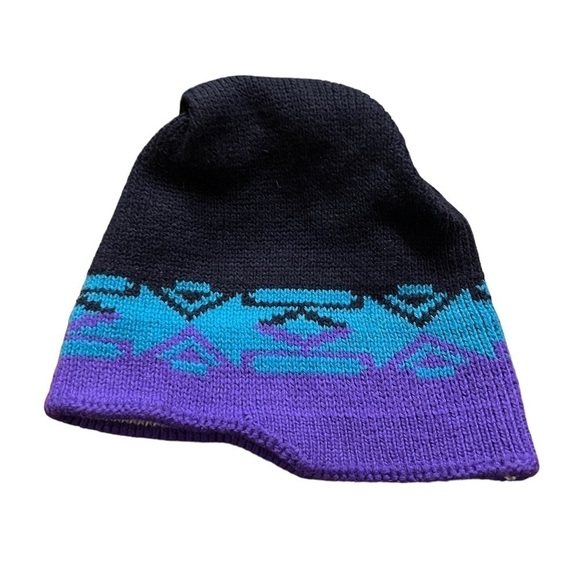 WIGWAM UNISEX WOOL BEANIE PURPLE, BLACK AND BLUE COLORS - Picture 3 of 5